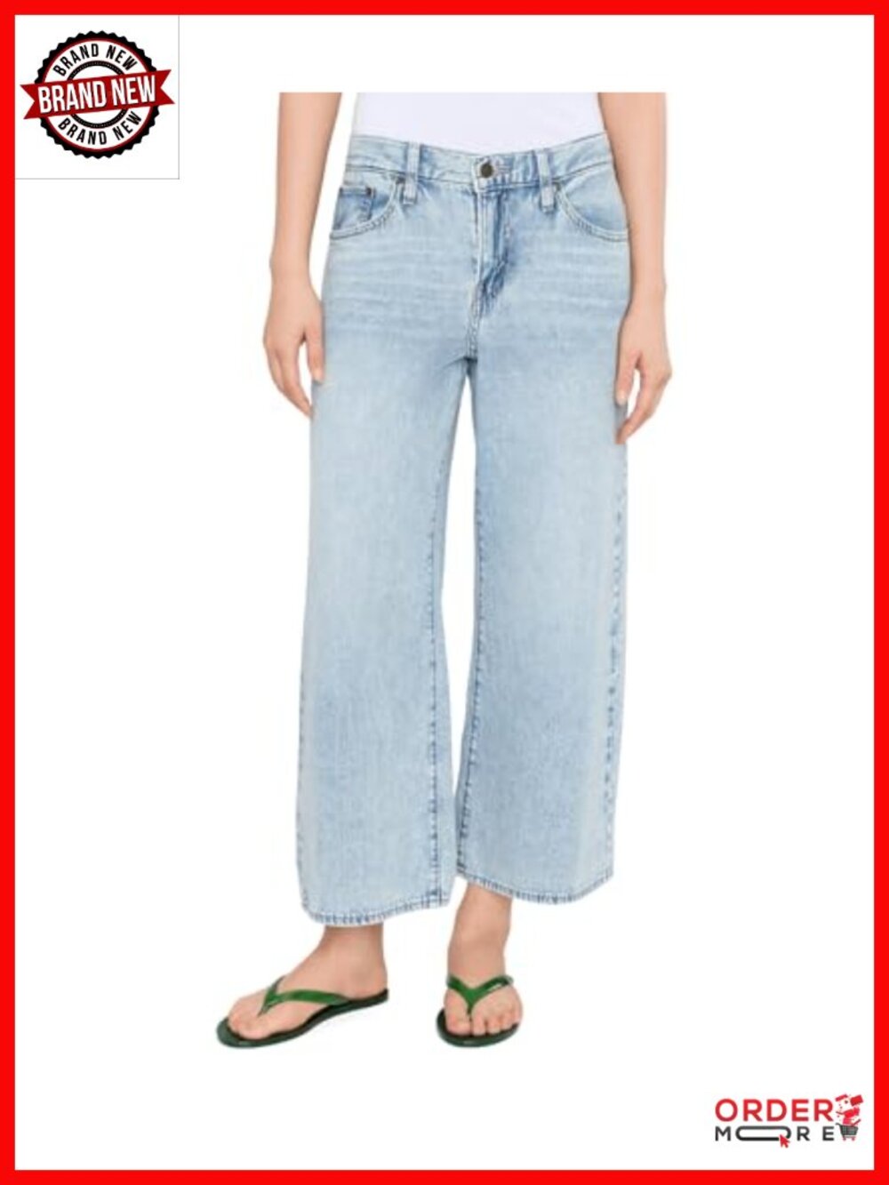 Levi's Middy Wide Leg Ankle Jeans Mid Rise Non-Stretch